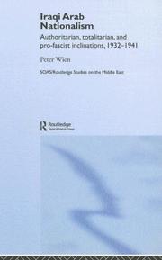 Front cover of Iraqi Arab nationalism by Peter Wien