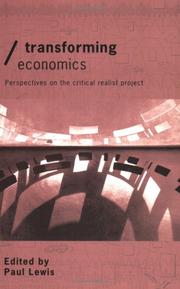 Front cover of Transforming economics by Lewis, Paul
