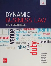 Cover of Dynamic business law by Nancy Kubasek
