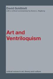 Cover of Art and ventriloquism by Goldblatt, David