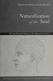 Front cover of Naturalization of the soul by Martin, Raymond