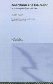 Front cover of Anarchism and Education by Judith Suissa