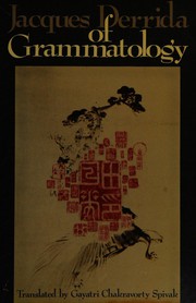 Front cover of Of grammatology by Jacques Derrida