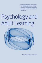 Front cover of Psychology and adult learning by Mark Tennant