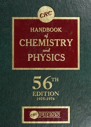 Front cover of Crc Handbook of Chemistry and Physics 55ED by Robert C. Weast