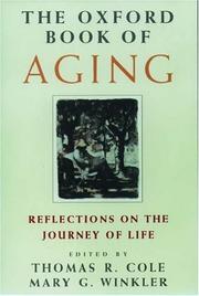 Cover of The Oxford Book of Aging by Cole, Thomas R.