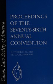 Cover of Proceedings of the seventy-sixth annual convention by Canon Law Society of America Staff