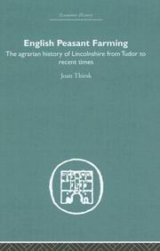 Cover of English peasant farming by Joan Thirsk