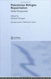 Cover of Palestinian refugee repatriation by Michael Dumper