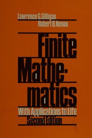 Cover of Finite mathematics by Lawrence G. Gilligan