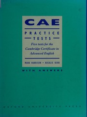 Cover of CAE practice tests by Mark Harrison