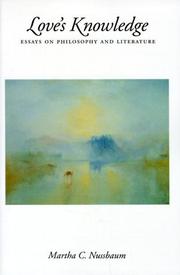 Cover of Love's Knowledge by Martha Nussbaum