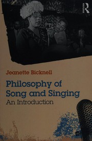 Front cover of Philosophy of Song and Singing by Jeanette Bicknell