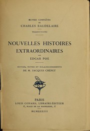 Front cover of Nouvelles histoires extraordinaires (Berenice / Black Cat / Cask of Amontillado / Colloquy of Monos and Una / Conversation of Eiros and Charmi / Devil in the Belfry / Fall of the House of Usher / Four Beasts in One / Hop-Frog / Imp of the Perverse / Island of the Fay / King Pest / Lionizing / Man of the Crowd / Masque of the Red Death / Oval Portrait / Pit and the Pendulum / Power of Words / Shadow / Silence / Some Words with a Mummy / Tell-Tale Heart / William Wilson) by Edgar Allan Poe