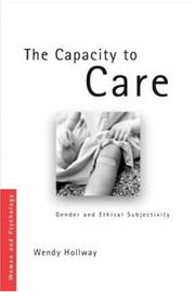 Front cover of The Capacity to Care by Holloway
