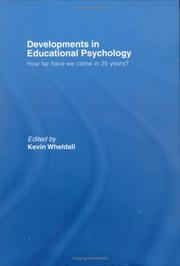 Cover of Developments in Educational Psychology by Kevin Wheldall
