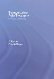 Cover of Transculturing Auto/Biography by Baena Rosalia