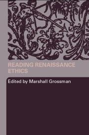 Cover of Reading Renaissance Ethics by Marsh Grossman