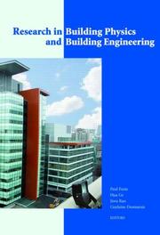 Front cover of Research in Building Physics and Building Engineering by Paul Fazio