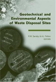 Front cover of GEOTECHNICAL AND ENVIRONMENTAL ASPECTS OF WASTE DISPOSAL SITES; ED. BY R.W. SARSBY by R. W. Sarsby