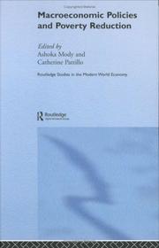 Cover of Macroeconomic policies and poverty reduction by Ashoka Mody
