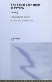 Front cover of The social economics of poverty by Christopher B. Barrett