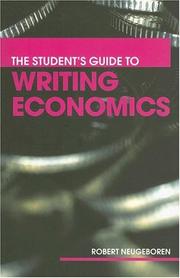 Front cover of The student's guide to writing economics by Robert H. Neugeboren