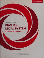 Front cover of English legal system by Jo Boylan-Kemp