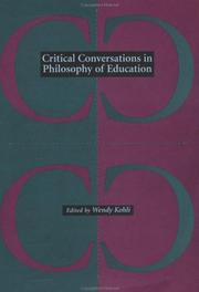 Front cover of Critical Conversations in Philosophy of Education by Wendy Kohli