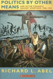 Front cover of Politics by other means by Richard L. Abel