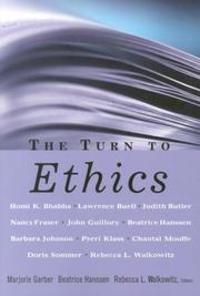 Cover of The turn to ethics by Beatrice Hanssen