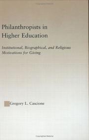 Front cover of Philanthropists in Higher Education by Gregory Cascione