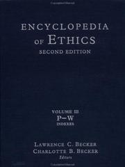 Cover of Encyclopedia of ethics by Lawrence C. Becker