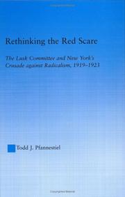 Cover of Rethinking the red scare by Todd J. Pfannestiel