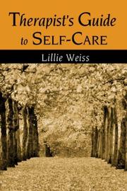 Front cover of Therapist's Guide to Self-Care by Lillie Weiss