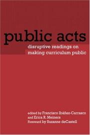 Front cover of Public acts by Francisco Ibanez-Carrasco