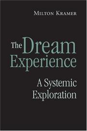 Cover of The Dream Experience by Milton Kramer