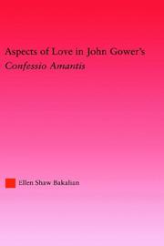 Front cover of Aspects of love in John Gower's Confessio amantis by Ellen Shaw Bakalian
