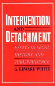 Cover of Intervention and detachment by G. Edward White