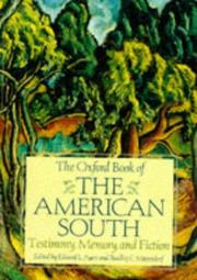 Cover of The Oxford book of the American South by Edward L. Ayers