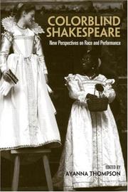 Front cover of Colorblind Shakespeare by Ayanna Thompson