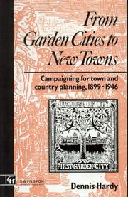 Front cover of From garden cities to new towns by Dennis Hardy
