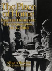 Front cover of The place of home by Alison Ravetz