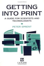 Cover of Getting into print by Peter Sprent