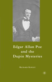 Front cover of Edgar Allan Poe and the Dupin mysteries by Richard Kopley