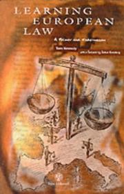 Cover of Learning European Law by Tom Kennedy