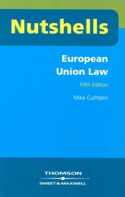 Cover of European Union Law (Nutshells) by Mike Cuthbert