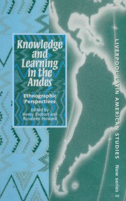 Cover of Knowledge and learning in the Andes by Henry Stobart