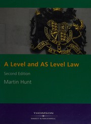 Cover of A level and AS level law by Martin Hunt