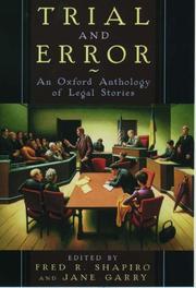Cover of Trial and error by Fred R. Shapiro